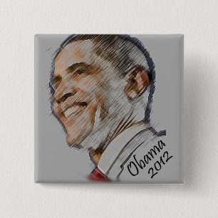 Macaron Carré 5 Cm Bouton 2012 d'élection d'Obama