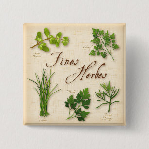 Macaron Carré 5 Cm Bouton Amende Herbes