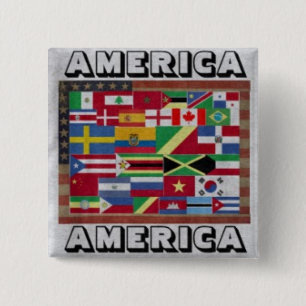 Macaron Carré 5 Cm Bouton AMERICA AMERICA