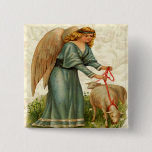 Macaron Carré 5 Cm Bouton Angels Little Lamb