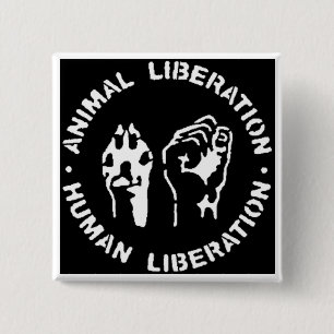 Macaron Carré 5 Cm Bouton animal de libération