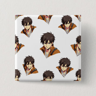 MACARON CARRÉ 5 CM BOUTON ANIME