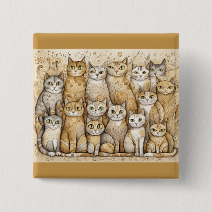 Macaron Carré 5 Cm bouton apaisant pour chats