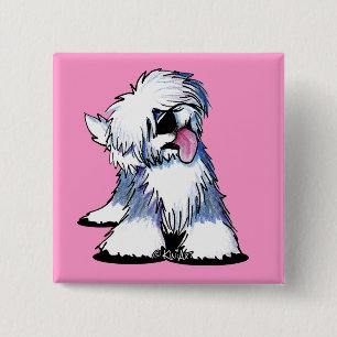 Macaron Carré 5 Cm Bouton arrière de la broche KiniArt OES