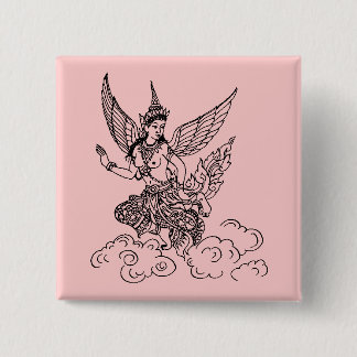 MACARON CARRÉ 5 CM BOUTON ASIATIQUE D'ANGE D'ART