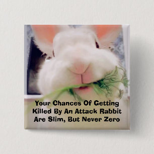 Macaron Carré 5 Cm Bouton Attack Rabbit