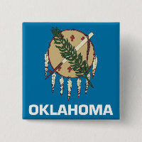 Bouton avec drapeau de l'Oklahoma