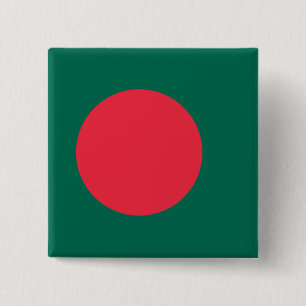 Macaron Carré 5 Cm Bouton avec drapeau du Bangladesh