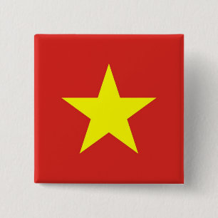 Macaron Carré 5 Cm Bouton avec drapeau du Vietnam