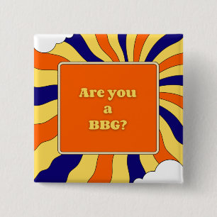 Macaron Carré 5 Cm Bouton BBG