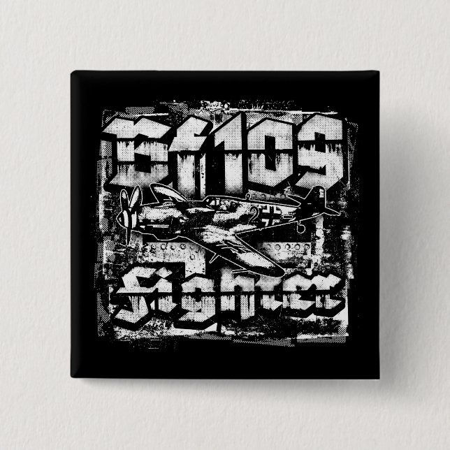 Macaron Carré 5 Cm Bouton Bf 109 (Devant)