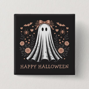 Macaron Carré 5 Cm Bouton Bonne Fille Fantôme Halloween