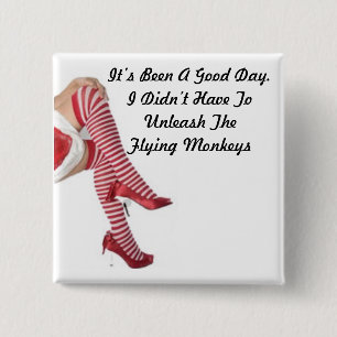 Macaron Carré 5 Cm Bouton Bonne journée