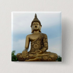 Macaron Carré 5 Cm Bouton Bouddha