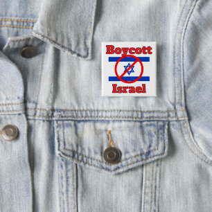 Macaron Carré 5 Cm Bouton Boycott Israël