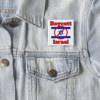 Macaron Carré 5 Cm Bouton Boycott Israël