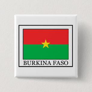 Macaron Carré 5 Cm Bouton Burkina Faso