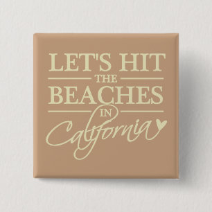 Macaron Carré 5 Cm Bouton California Beach