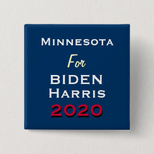 Macaron Carré 5 Cm Bouton Campagne MINNESOTA Pour BIDEN HARRIS 2020