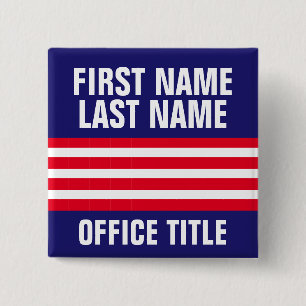 Macaron Carré 5 Cm Bouton Campagne personnalisée Modèle personnalis