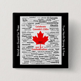 Macaron Carré 5 Cm Bouton Canada150