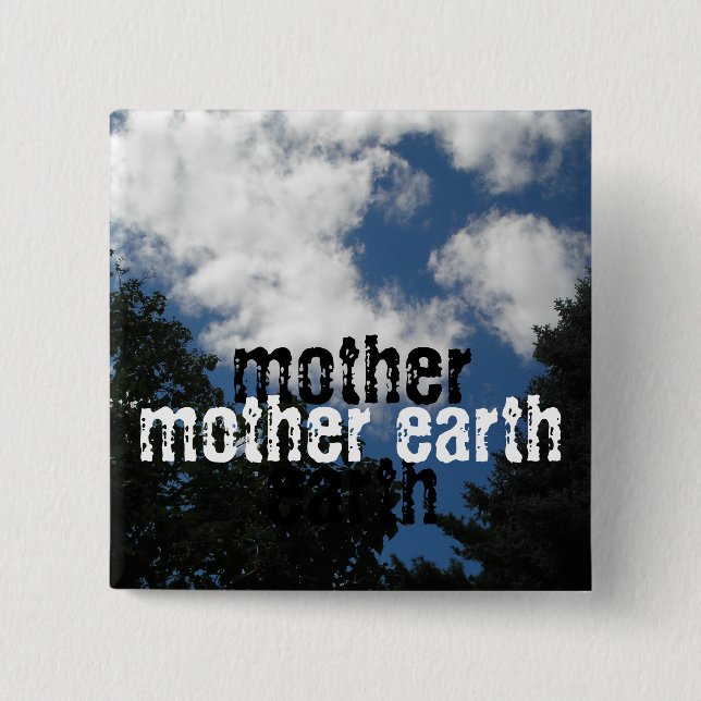 Macaron Carré 5 Cm Bouton carré (Devant)