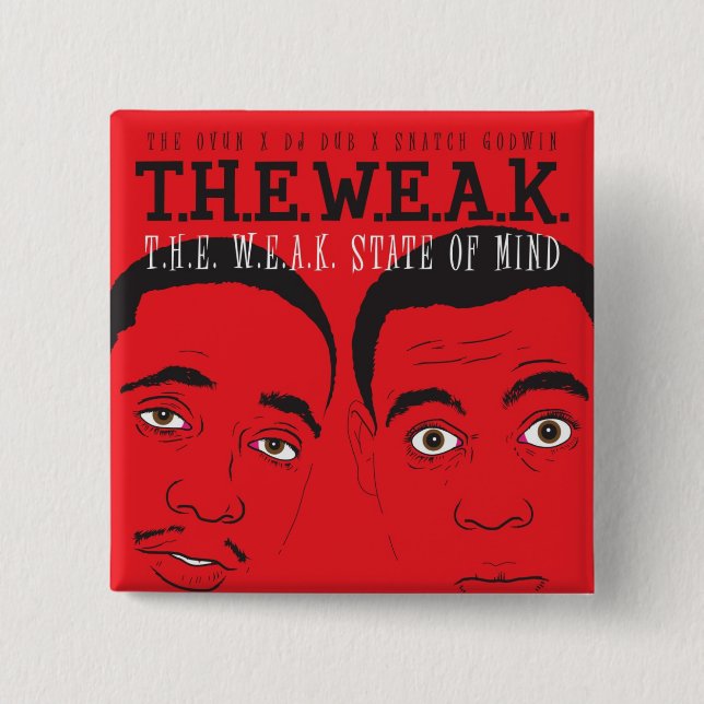 Macaron Carré 5 Cm Bouton carré (Devant)