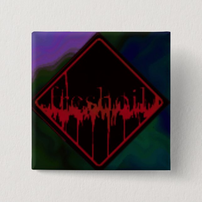 Macaron Carré 5 Cm Bouton carré (Devant)