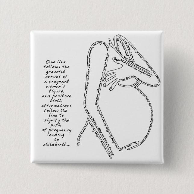 Macaron Carré 5 Cm Bouton carré (Devant)