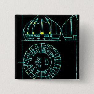 Macaron Carré 5 Cm Bouton carré