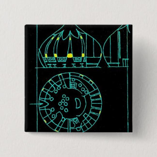 Macaron Carré 5 Cm Bouton carré