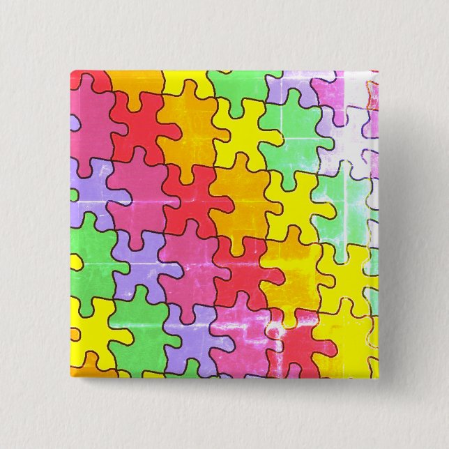 Macaron Carré 5 Cm Bouton Carré (Devant)