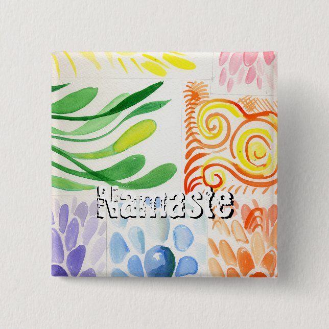 Macaron Carré 5 Cm Bouton carré (Devant)