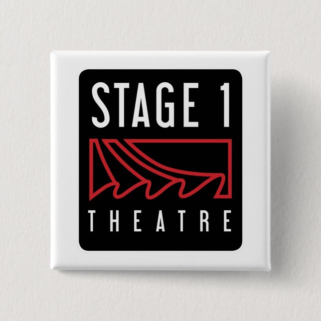 Macaron Carré 5 Cm  Bouton Carré (Devant)