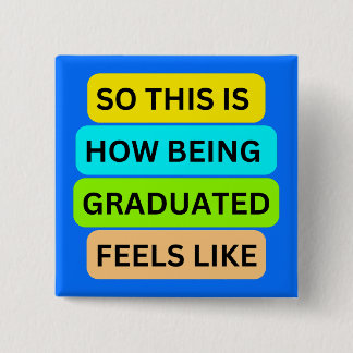 Macaron Carré 5 Cm Bouton carré bleu clair SO_This_IS_HOW_BEING_GRA