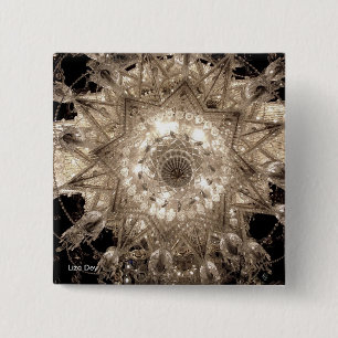 Macaron Carré 5 Cm Bouton Carré "Crystal"