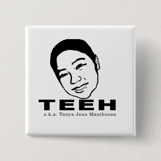 Macaron Carré 5 Cm Bouton carré - customisé (Devant)