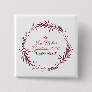 Macaron Carré 5 Cm Bouton Carré d'amour