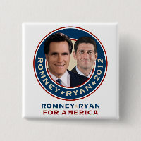Bouton carré de campagne de Romney-Ryan 2012