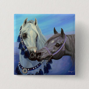 Macaron Carré 5 Cm Bouton carré de chevaux Arabes de bijoux de dése