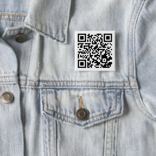 Macaron Carré 5 Cm Bouton carré de code QR personnalisable pour n'imp