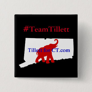 Macaron Carré 5 Cm Bouton carré de CT de logo de #TeamTillett