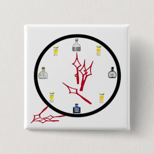 Macaron Carré 5 Cm Bouton Carré de l'horloge Tequila 2" x 2"