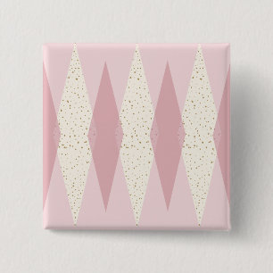 Macaron Carré 5 Cm Bouton Carré Jacquard rose moderne du milieu du si