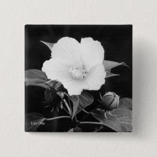 Macaron Carré 5 Cm Bouton Carré noir et blanc Rose