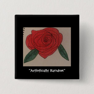 Macaron Carré 5 Cm Bouton carré noir rose