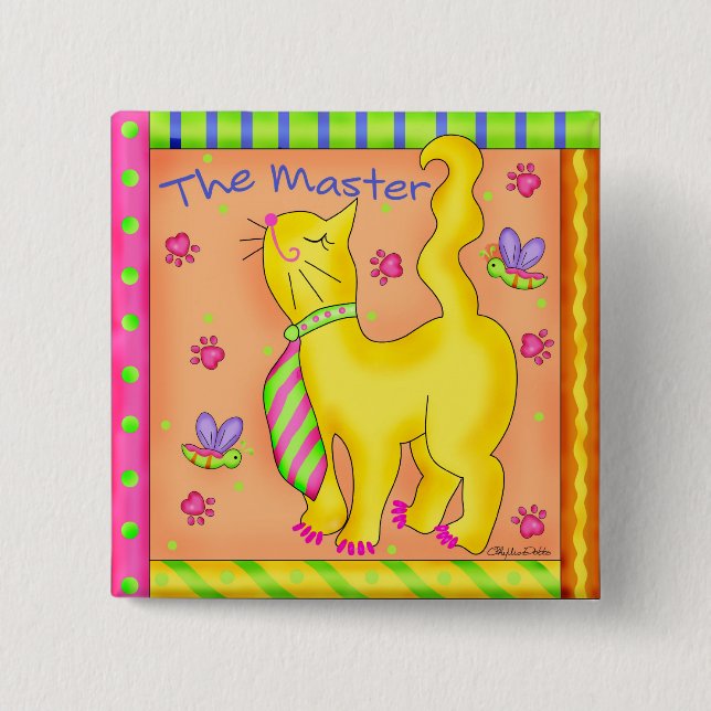 Macaron Carré 5 Cm Bouton Carré principal (Devant)