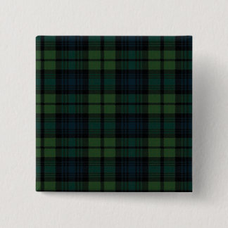 Macaron Carré 5 Cm Bouton Carré Tartan Fabric