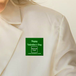 Macaron Carré 5 Cm Bouton Carré vert pour la Saint-Valentin d'affaire