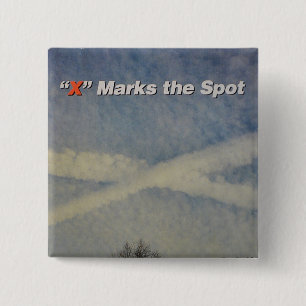 Macaron Carré 5 Cm Bouton Chemtrail